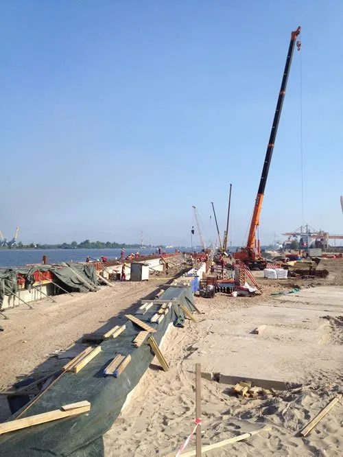 Celtņa sliežu montaža. Rīga Bulk Terminal. Kundziņsala - image 1