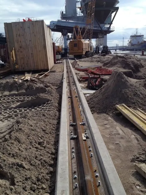 Celtņa sliežu montaža. Rīga Bulk Terminal. Kundziņsala - image 10